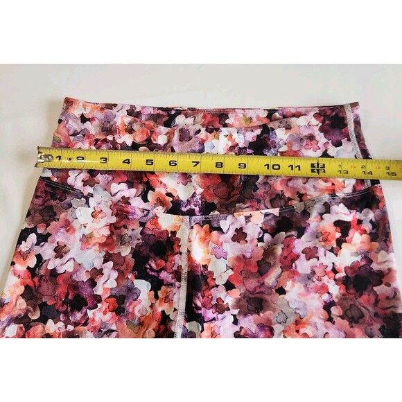 Soft Surroundings Red Pink Floral Print Leggings Women’s Sz S Stretch Comfort - Picture 6 of 8